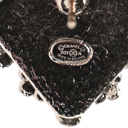 Chanel Crystal Resin CC Earrings Gold 4 of 4