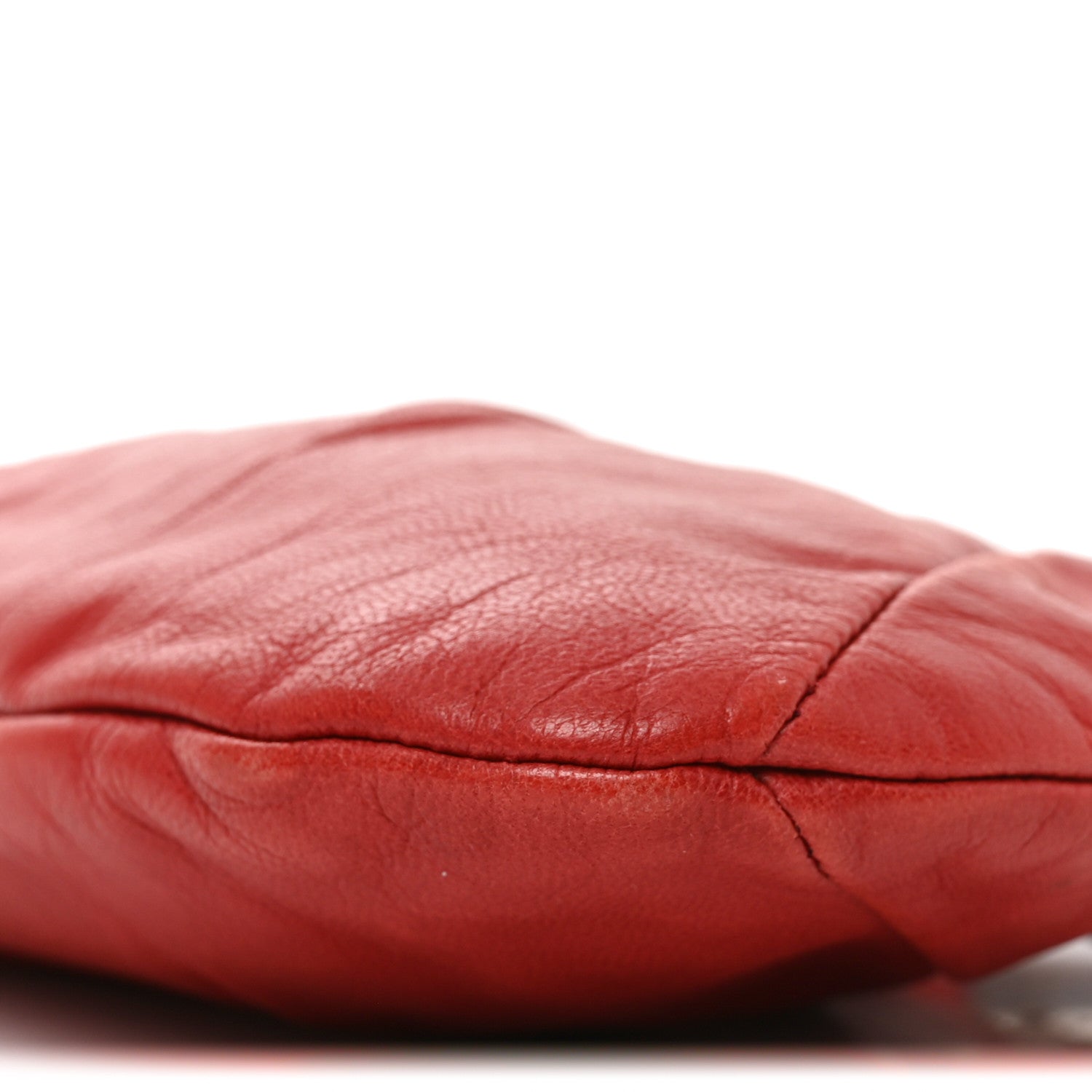 Saint Laurent Calfskin Horn Mini Mombasa Hobo Red 10 of 11