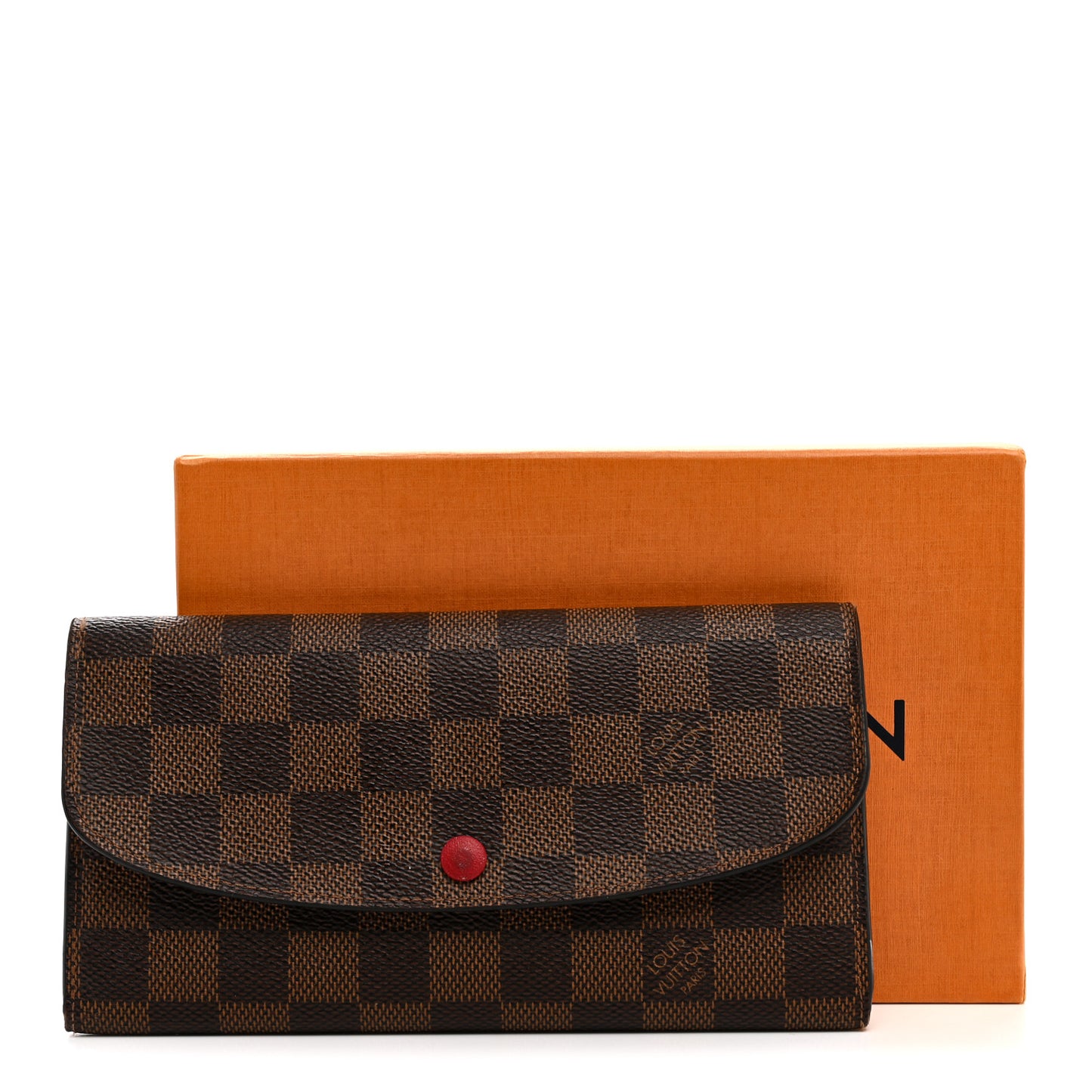 Damier Ebene Emilie Wallet Red