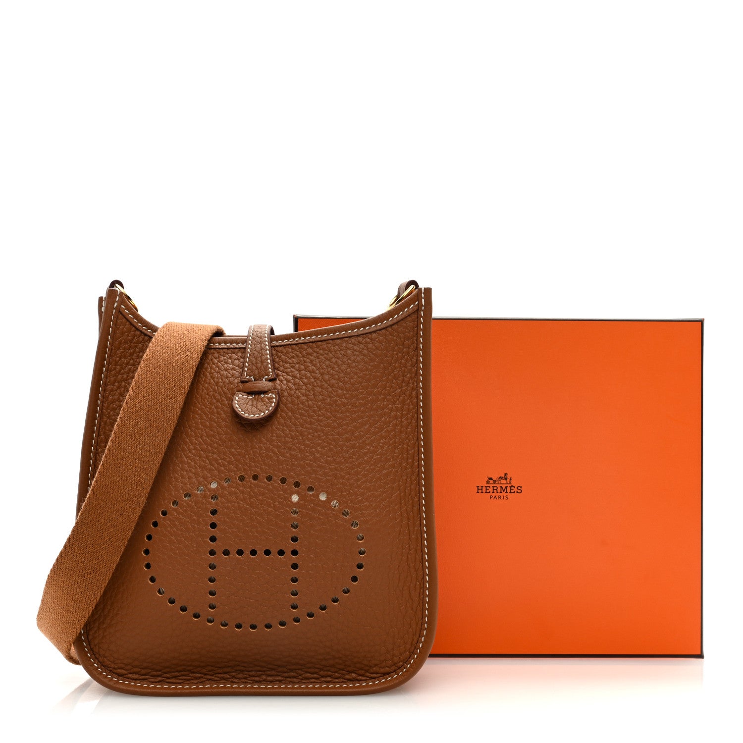 Hermes Taurillon Clemence Evelyne TPM Gold 10 of 10