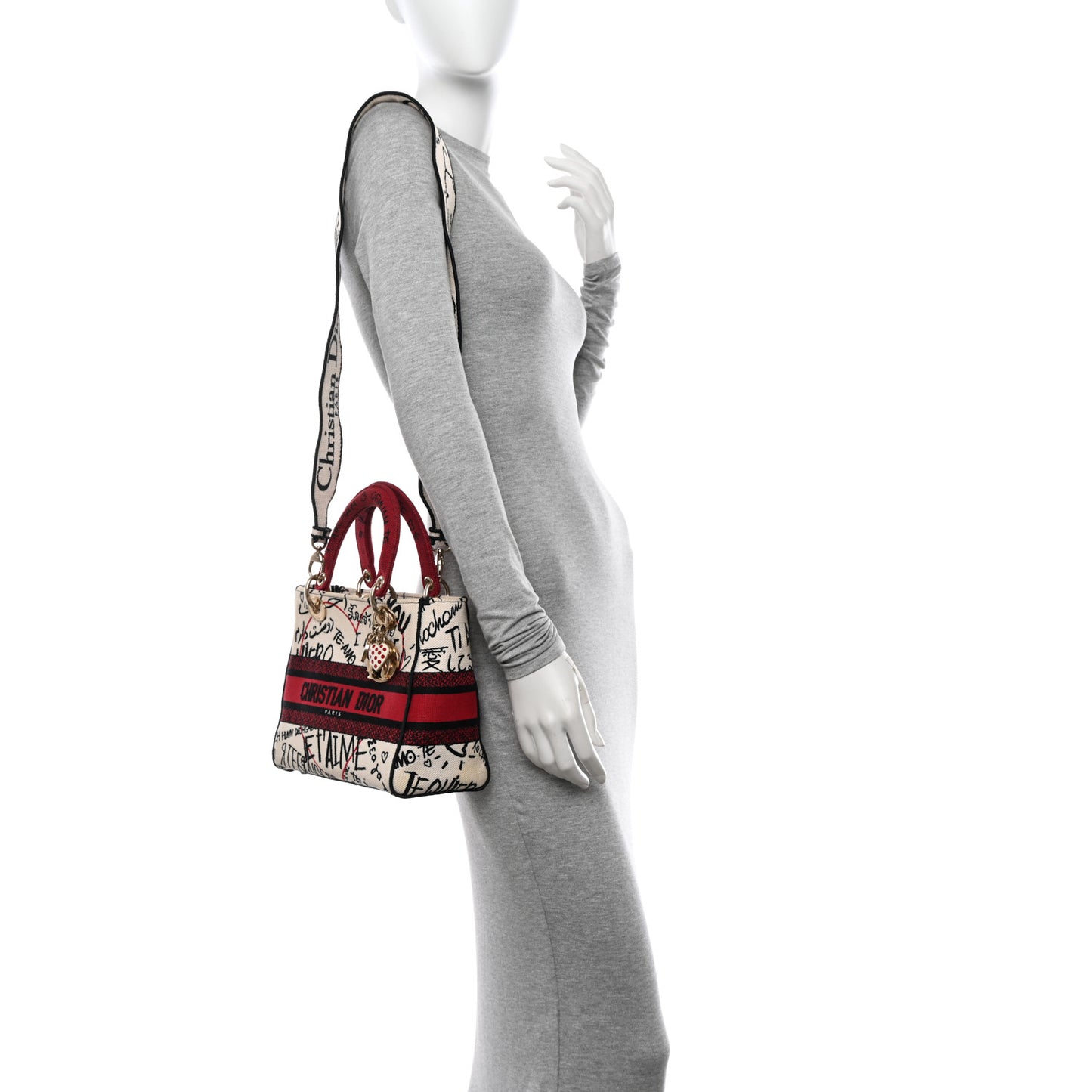 Canvas Medium DiorAmour Graffiti Lady D-Lite Latte
