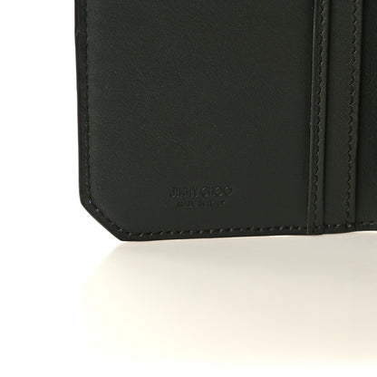 Jimmy Choo Calfskin Crocodile Embossed Saif Vertical Wallet Blue 6 of 6