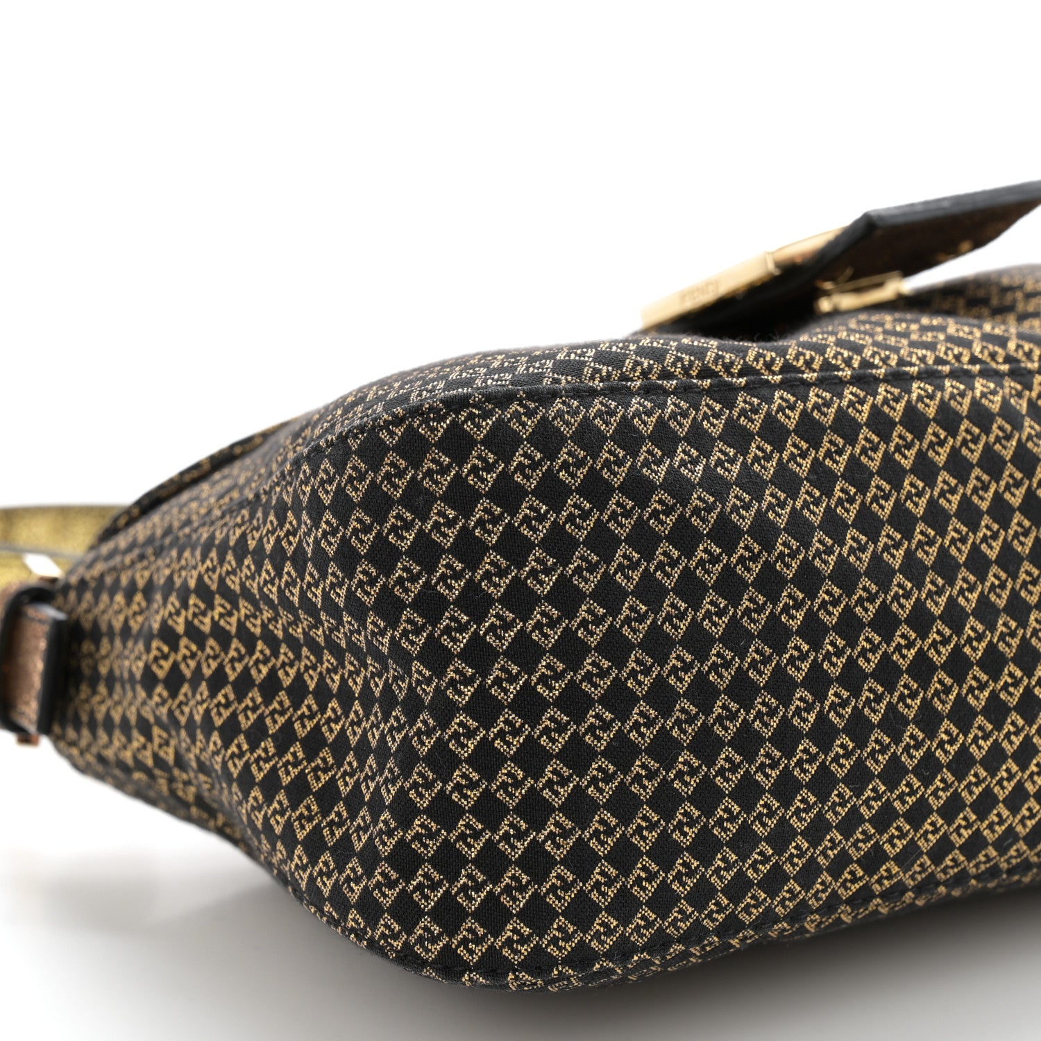 Fendi Micro Zucchino Baguette Black Gold 10 of 12
