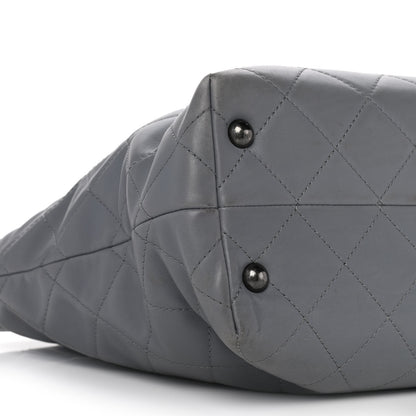 Chanel Lambskin Quilted Shopping Tote Grey 11 of 24