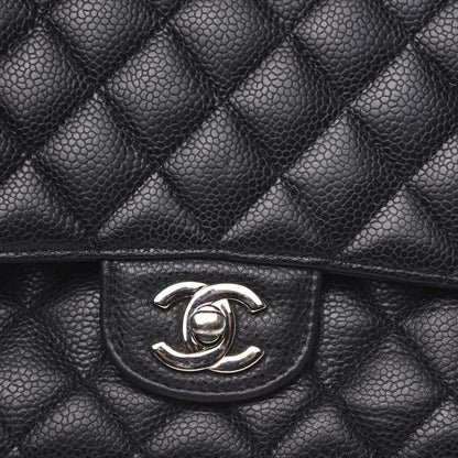 Chanel Caviar Quilted Medium Double Flap Black 8 of 11