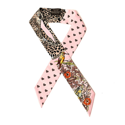 Hermes Silk Jungle Love Love Twilly Rose Pale Etoupe 1 of 4