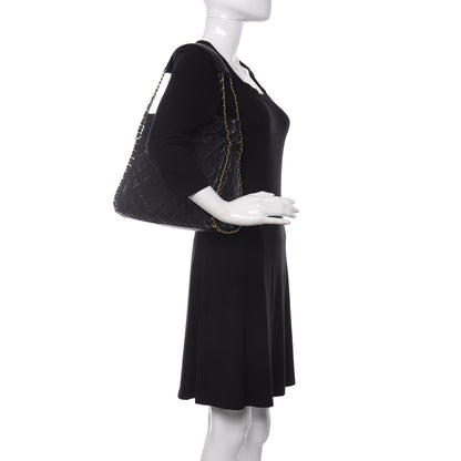 Chanel Calfskin Quilted Medium Chain Me Hobo Black 2 of 12