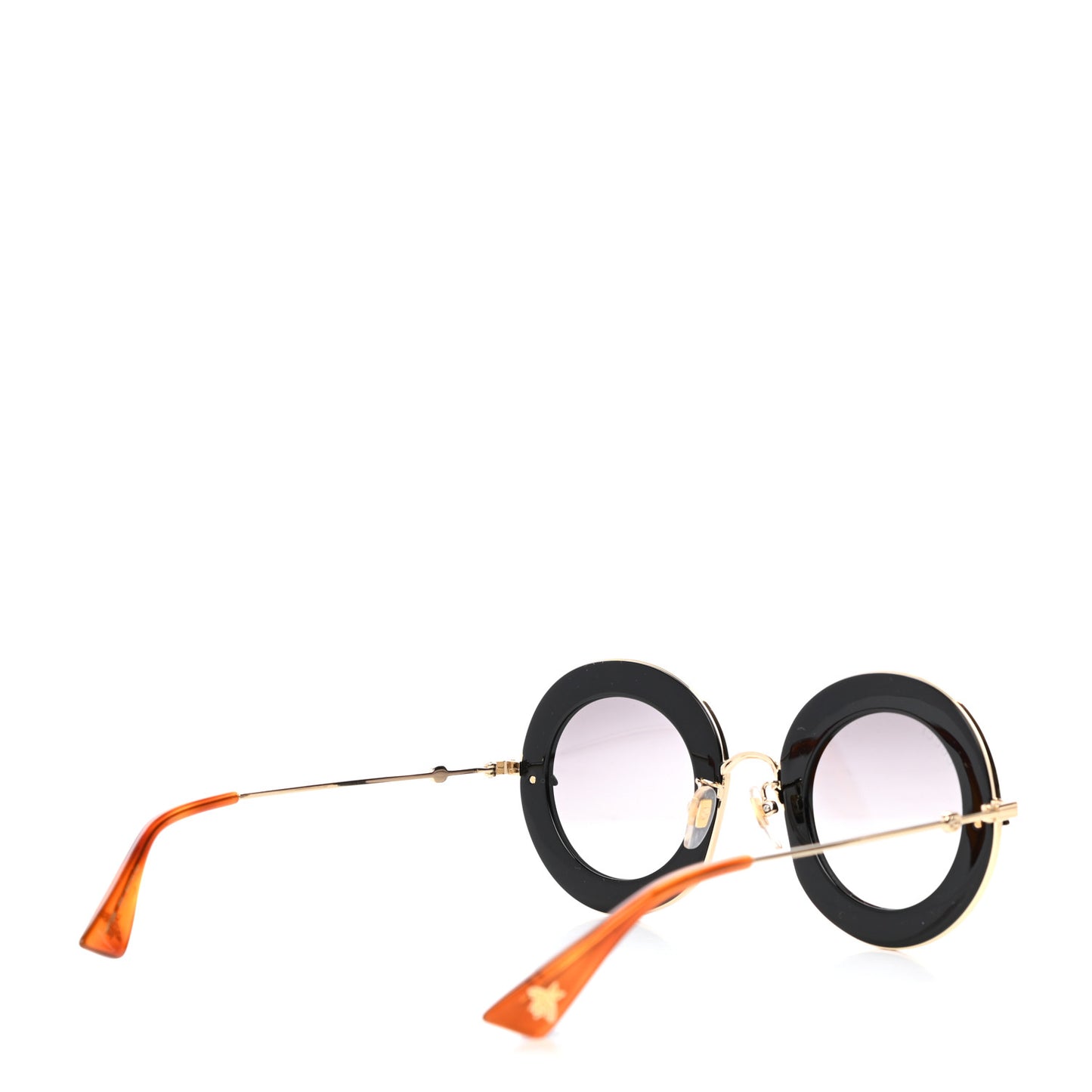 Metal L'Aveugle Par Amour Round Frame Sunglasses GG0113S Black
