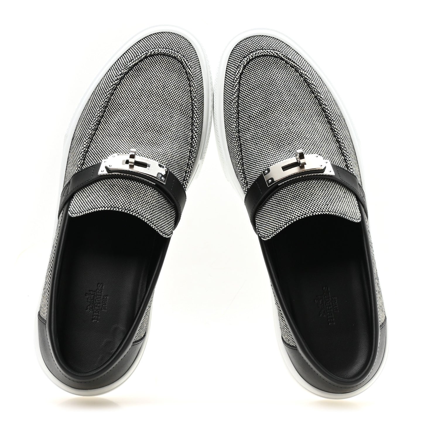 Toile De Coton Calfskin Game Slip On Sneakers 42.5 Prunoir Black