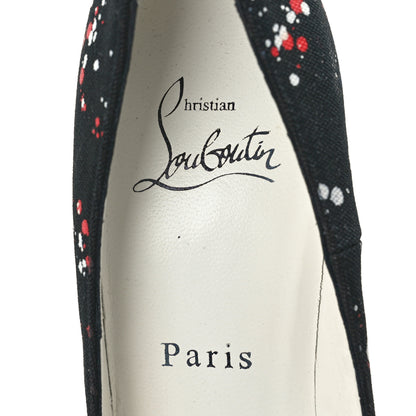 Christian Louboutin Toile So Kate 120 Splash Pumps 36 Black Red White 6 of 8