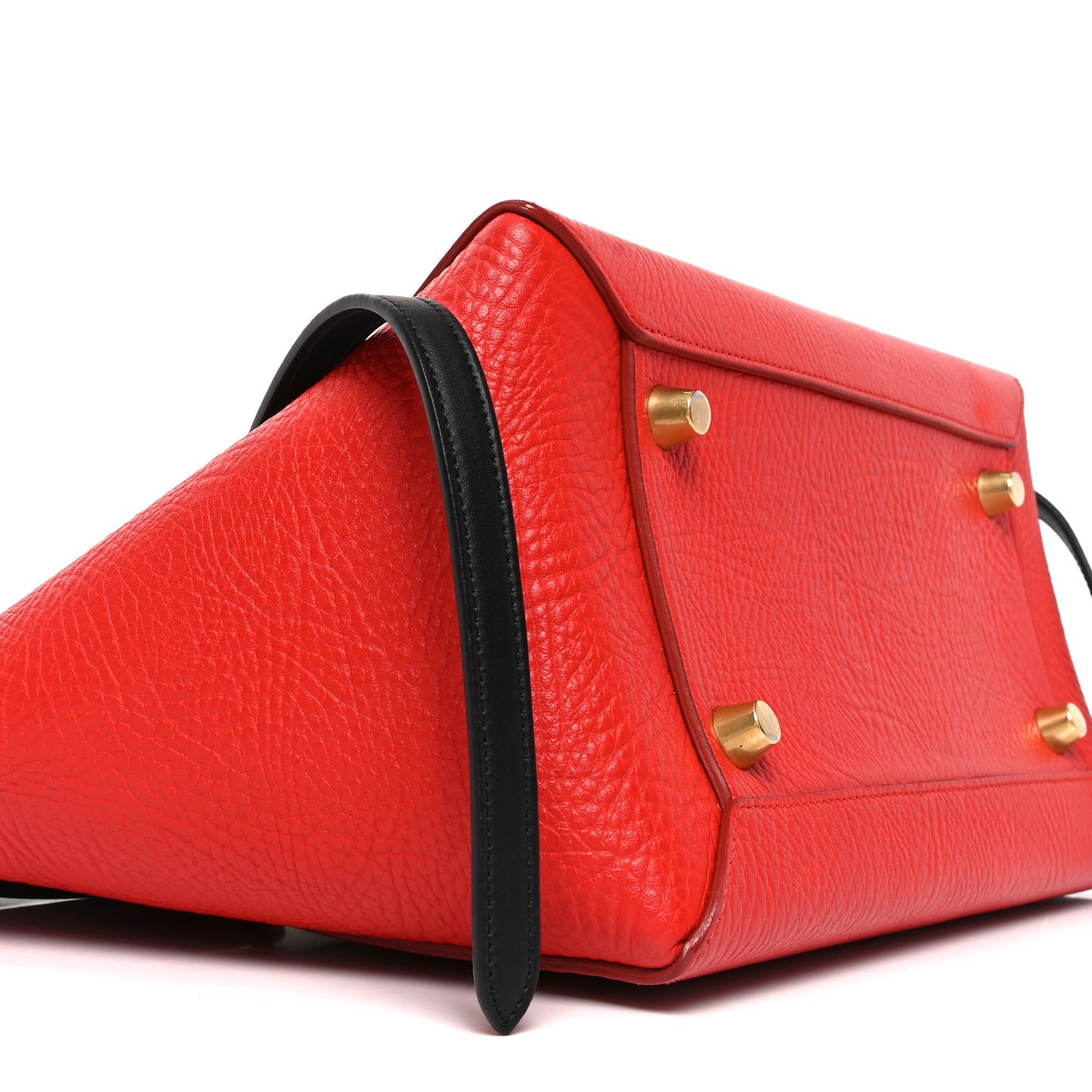 Elephant Calfskin Mini Tri-Color Belt Bag Vermillion