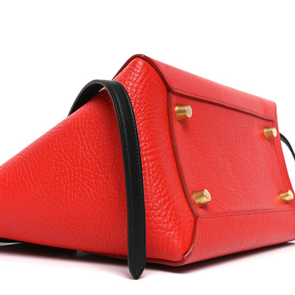 Celine Elephant Calfskin Mini Tri-Color Belt Bag Vermillion 10 of 11