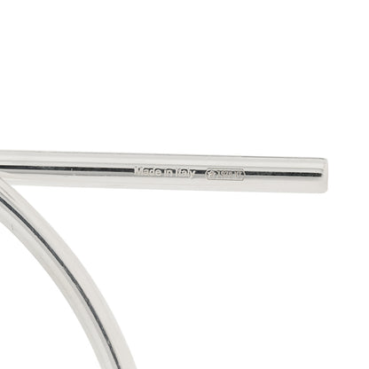 Hermes Sterling Silver MM Loop Earrings 5 of 6