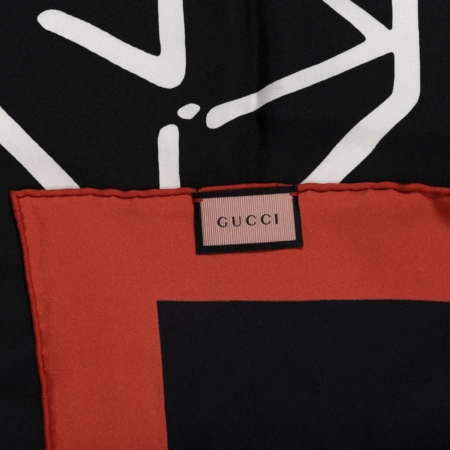 Gucci Silk GG Diamond Square Scarf Black 4 of 4