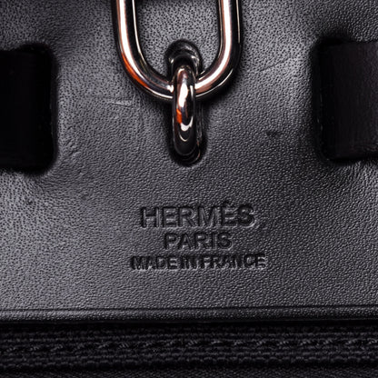 Hermes Military Toile Vache Hunter Herbag Zip PM 31 Black 5 of 11