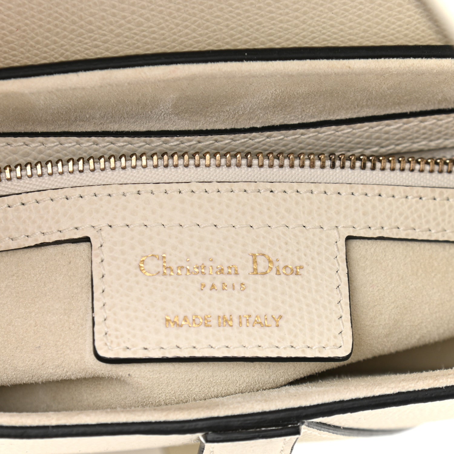 Christian Dior Grained Calfskin Saddle Bag White 6 of 10