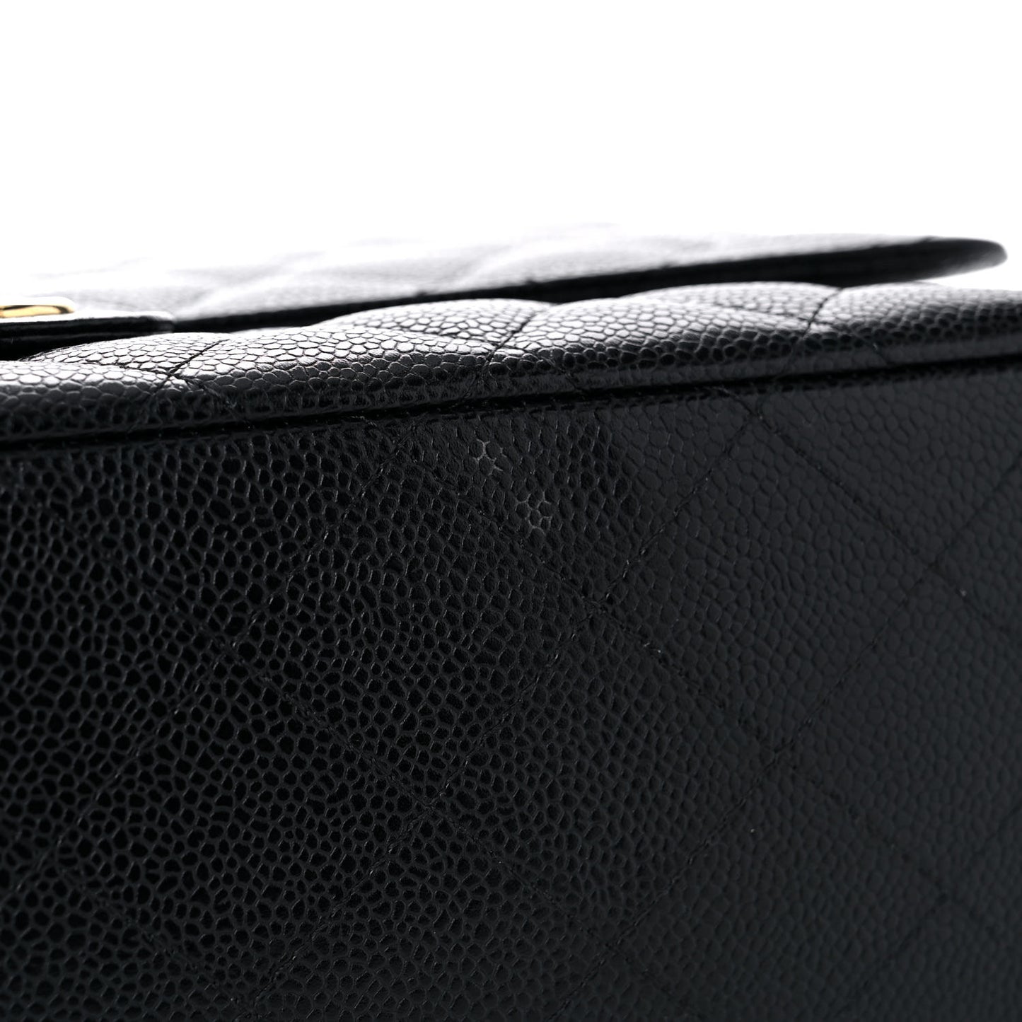 Caviar Quilted Maxi Double Flap Black