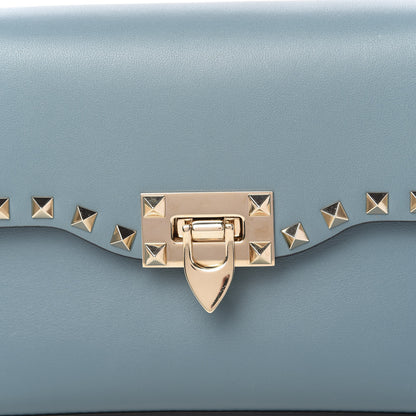 Valentino Garavani Vitello Rockstud Flip Lock Crossbody Bag Light Blue 11 of 11
