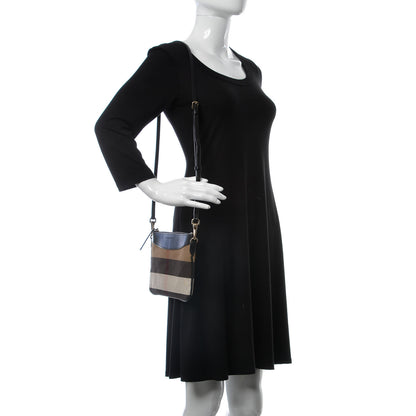 Burberry Mega Check Peyton Crossbody Clutch Bag Black 2 of 8