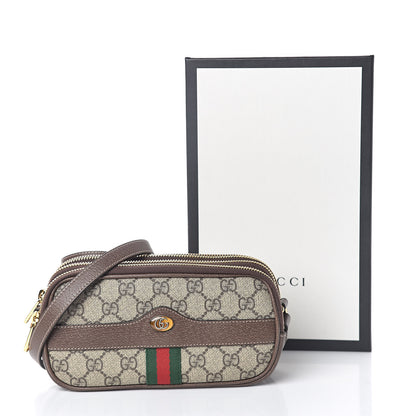 Gucci GG Supreme Monogram Web Mini Ophidia GG Bag Brown 12 of 12