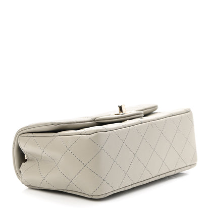 Chanel Lambskin Quilted Mini Rectangular Flap Grey 4 of 9