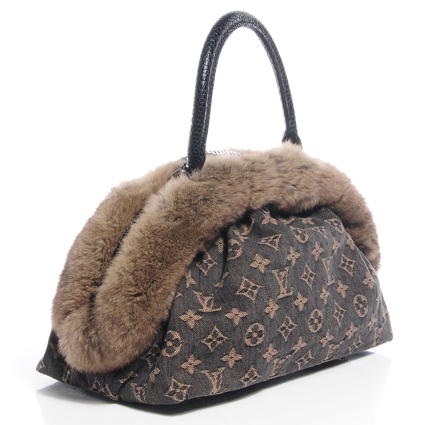 Monogram Denim Chinchilla Demi Lune