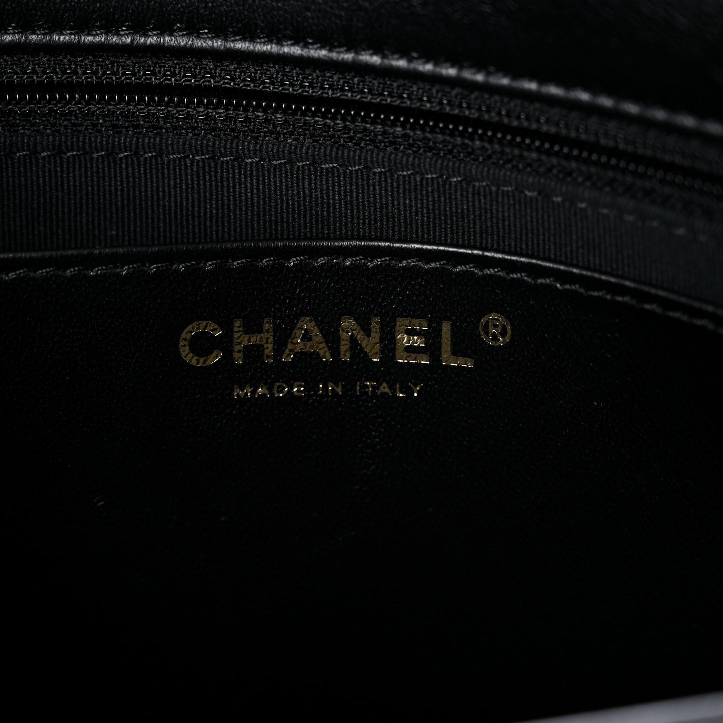Lambskin Quilted Large CC Funky Town Flap Black