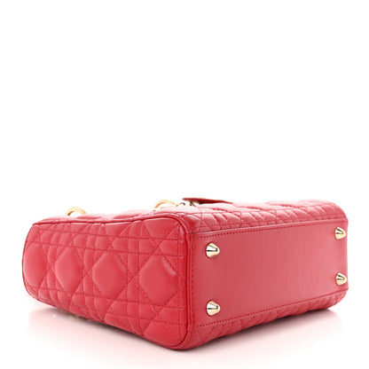Christian Dior Lambskin Cannage Small Lucky Badges My Lady Dior Red 4 of 12