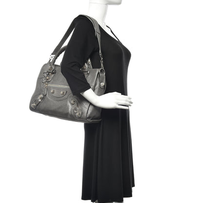 Balenciaga Craquele Calfskin Giant 21 Silver Hardware City Ardoise 2 of 13