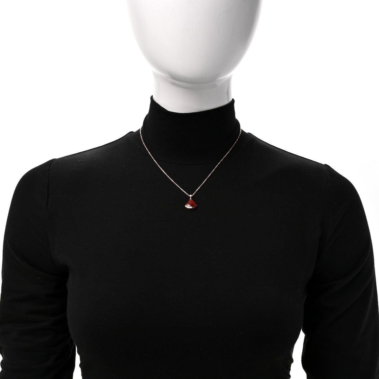 18K Rose Gold Diamond Carnelian Divas' Dream Pendant Necklace