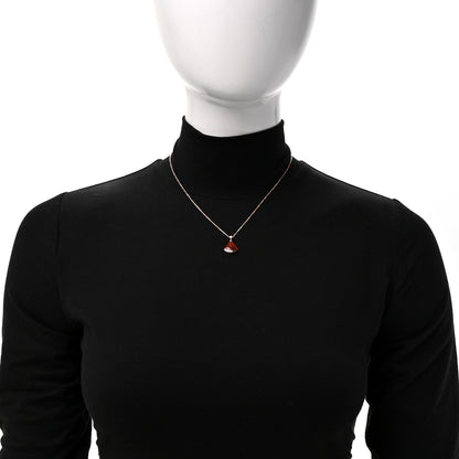 Bulgari 18K Rose Gold Diamond Carnelian Divas' Dream Pendant Necklace 3 of 6