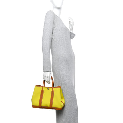 Hermes Toile Officier Negonda Garden Party 30 TPM Lime Toffee 2 of 10