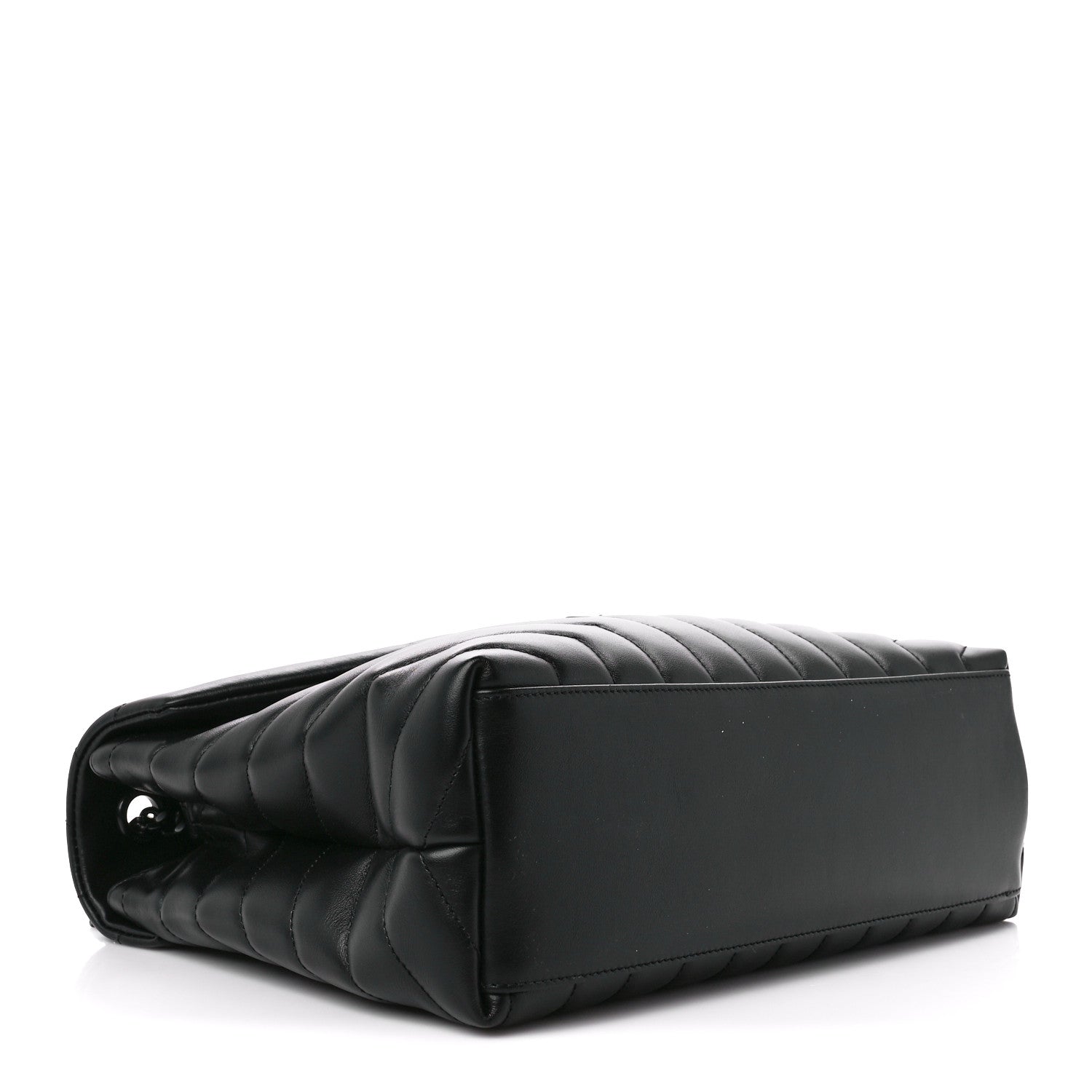 Saint Laurent Calfskin Y Quilted Monogram Monochrome Medium Loulou Chain Satchel Black 4 of 11