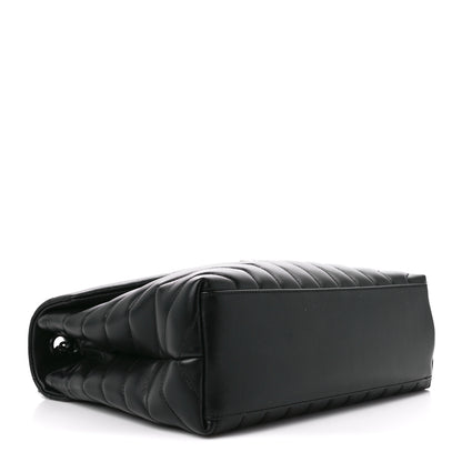 Saint Laurent Calfskin Y Quilted Monogram Monochrome Medium Loulou Chain Satchel Black 4 of 11