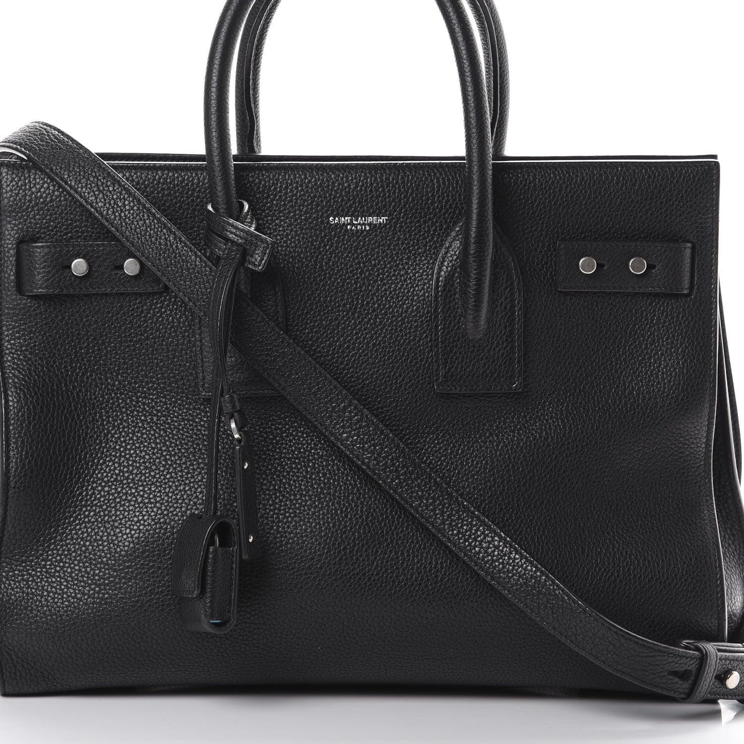 Saint Laurent Grained Calfskin Small Supple Sac De Jour Black 10 of 10