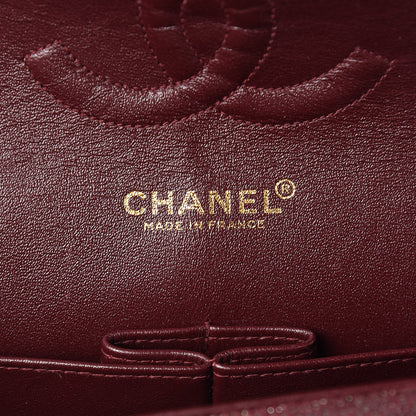 Chanel Iridescent Caviar Quilted Medium Double Flap Red 6 of 11