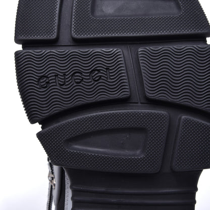 Gucci X SEGA Mesh Technical Canvas Calfskin Reflective Mens Flashtrek Sneakers 9 Silver Black 8 of 10