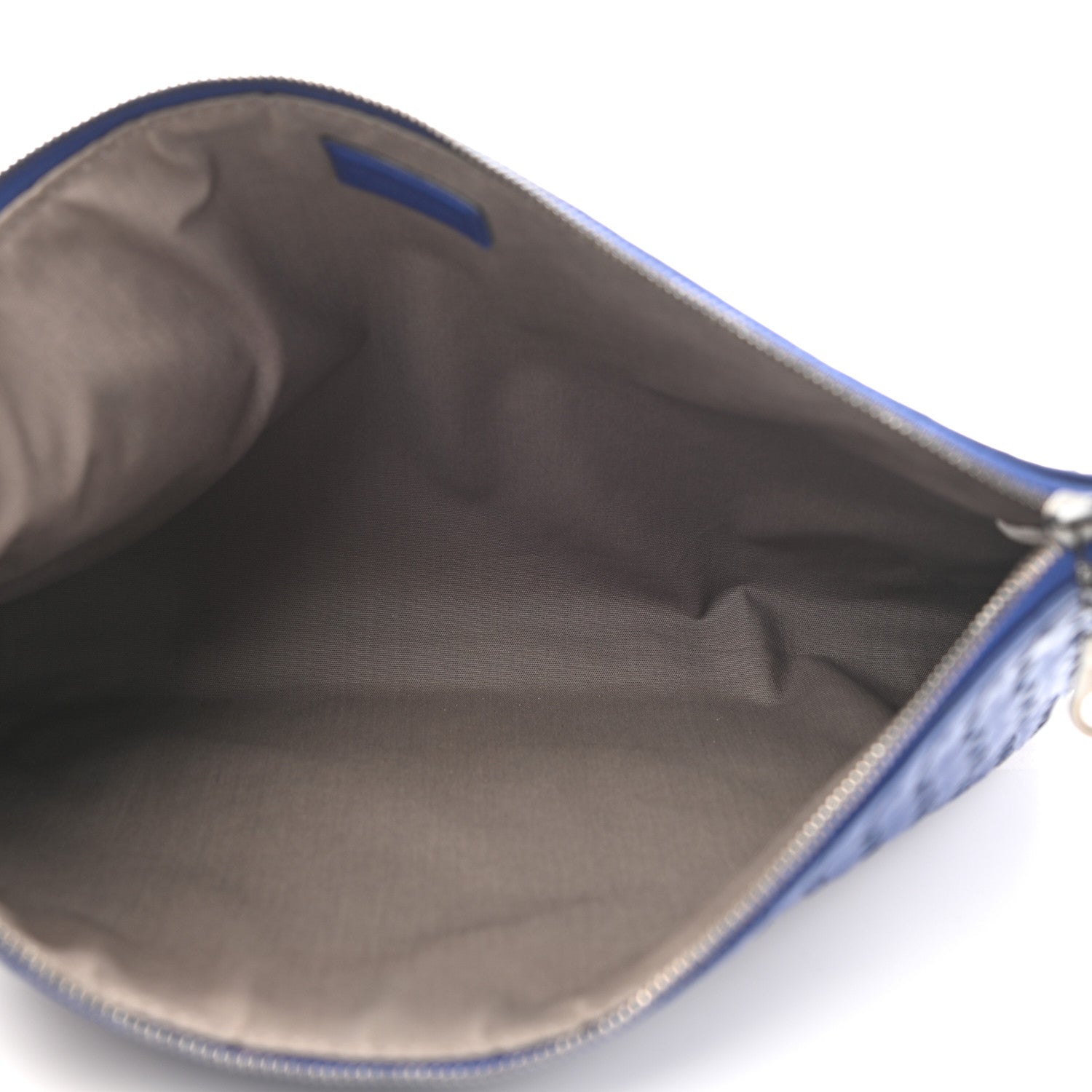 Bottega Veneta Nappa Intrecciato Large Flat Zip Biletto Pouch Blue 5 of 10