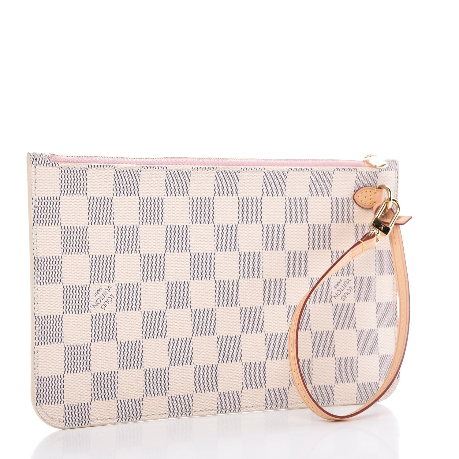 Louis Vuitton Damier Azur Neverfull MM GM Pochette Rose Ballerine 3 of 10