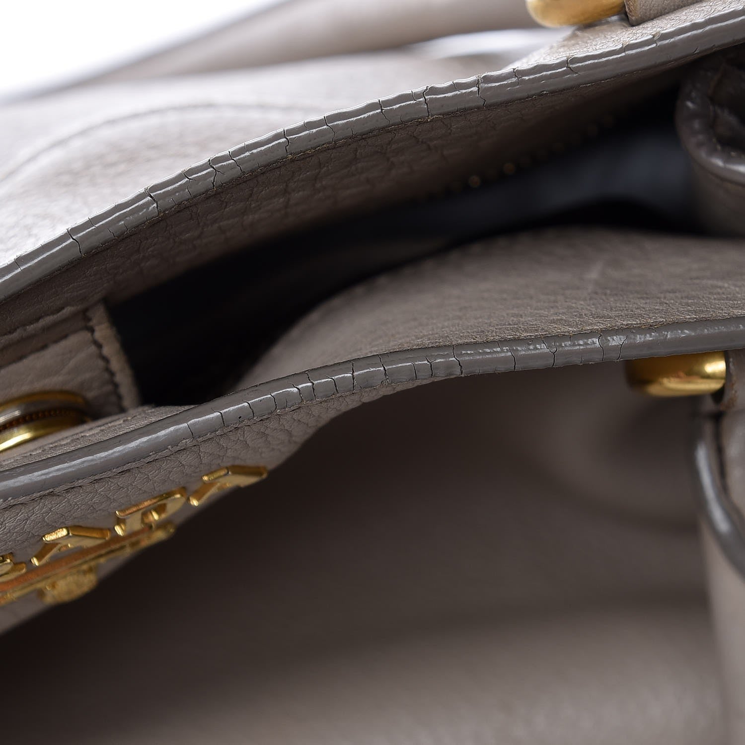 Prada Vitello Daino Shoulder Bag Grey 12 of 21