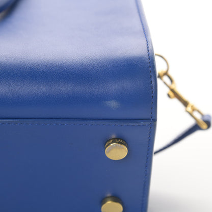 Saint Laurent Calfskin Monogram Baby Cabas Blue 14 of 19
