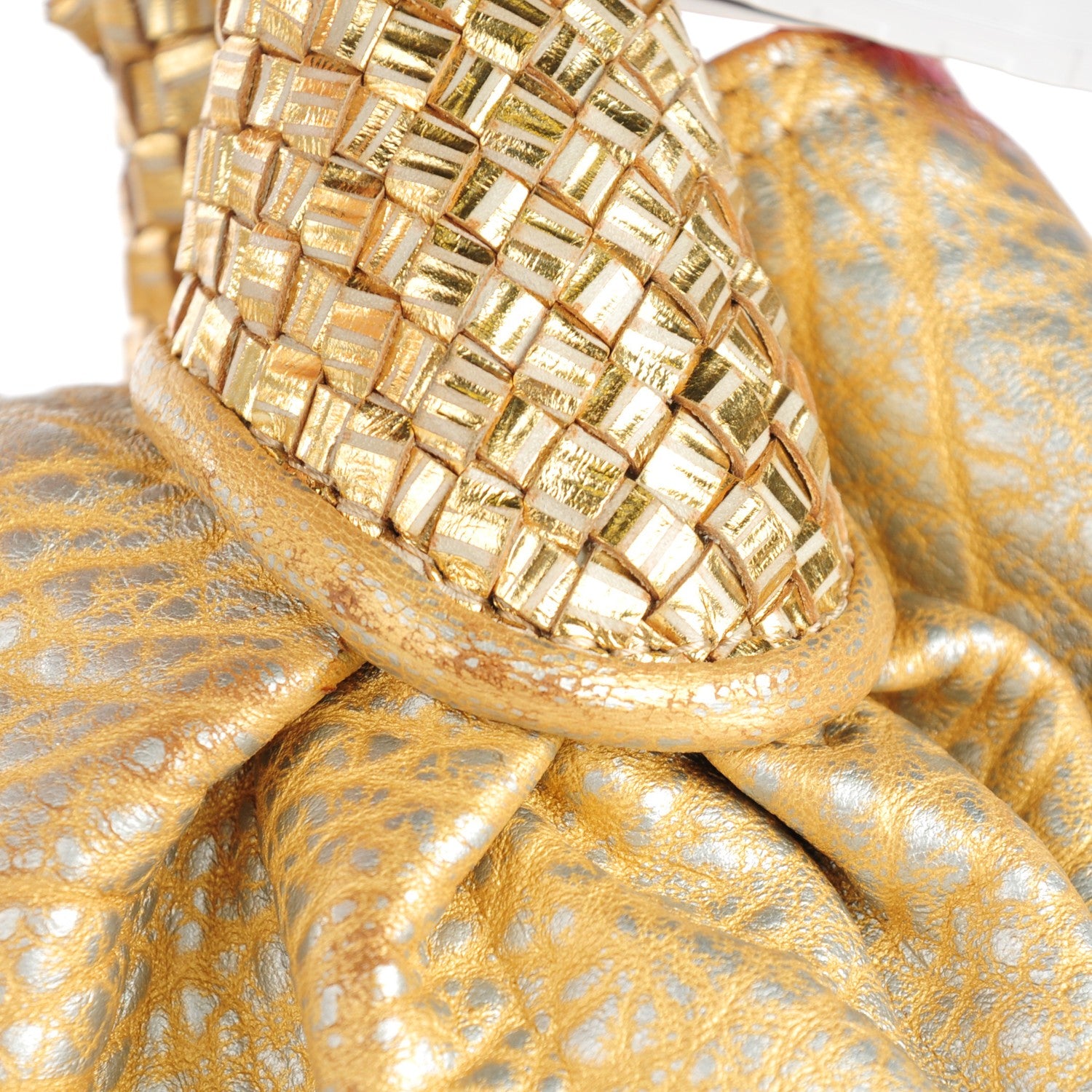Fendi Nappa Nuvolata Bimetal Spy Oro Argento 12 of 17
