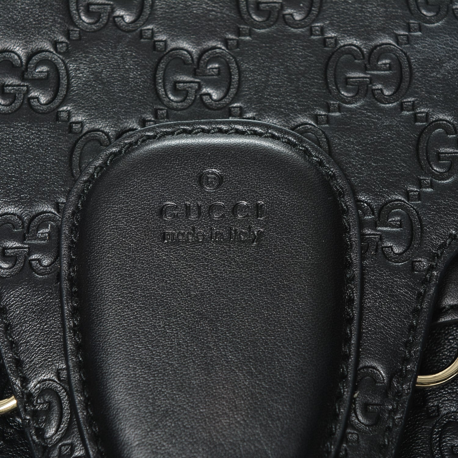 Gucci Guccissima Medium Emily Shoulder Bag Black 7 of 7