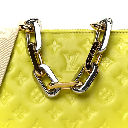 Louis Vuitton Lambskin Embossed Monogram Coussin PM Vert Acide 9 of 11