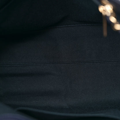 Chanel Crumpled Grained Calfskin Zip and Carry Shopping Tote Navy 5 of 11