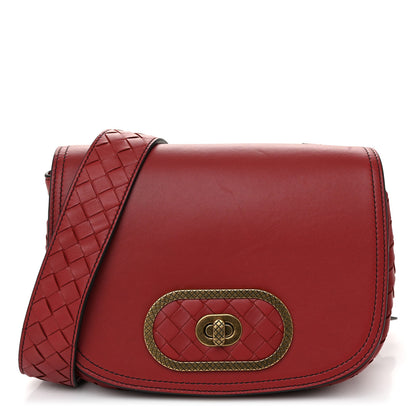 Bottega Veneta Smooth Nappa Intrecciato BV Luna Crossbody Satchel Baccara Rose 1 of 10