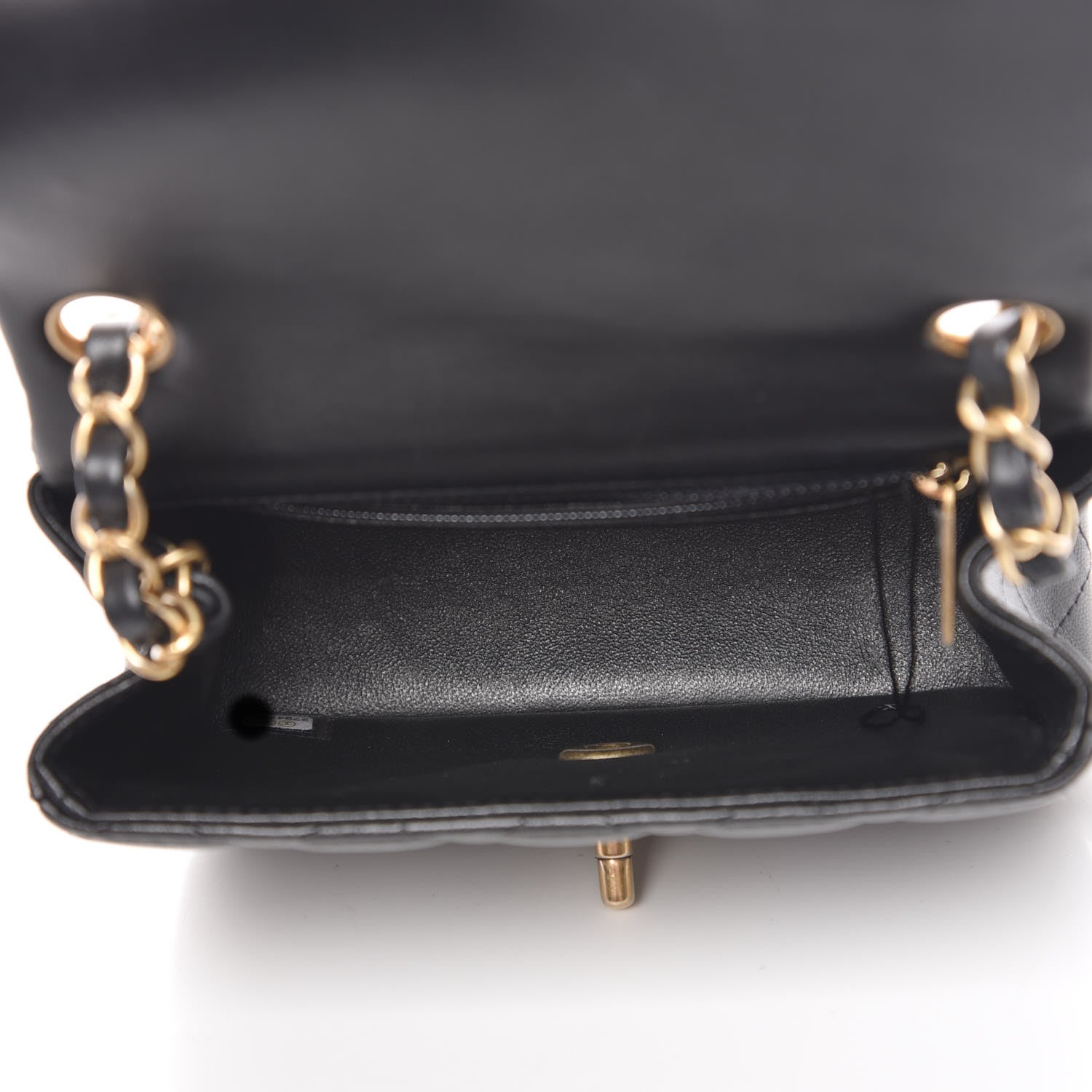 Chanel Lambskin Quilted Mini Square Flap Black 5 of 9