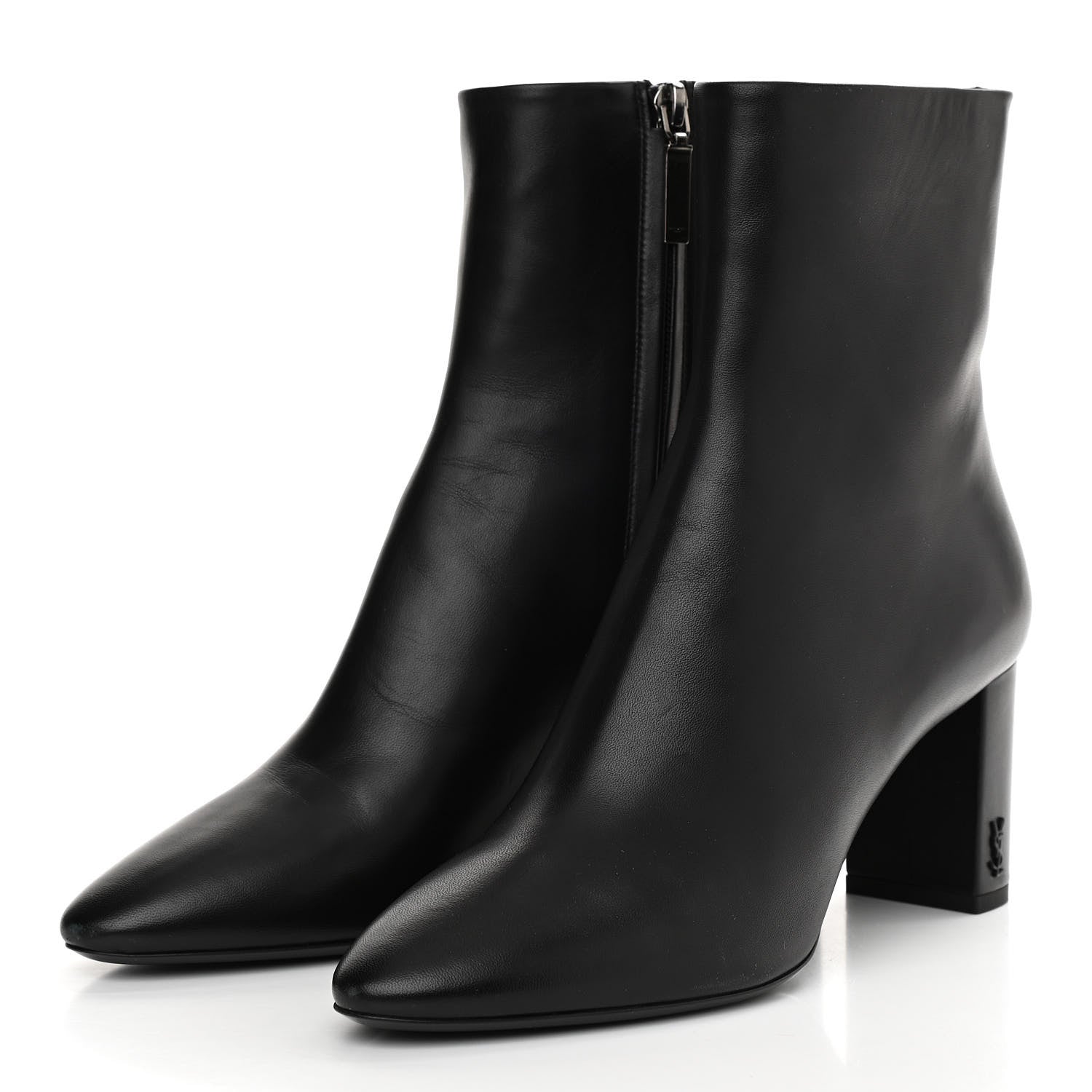 Saint Laurent Nappa Vendome Loulou Ankle Zip Boot 38 Black 3 of 8