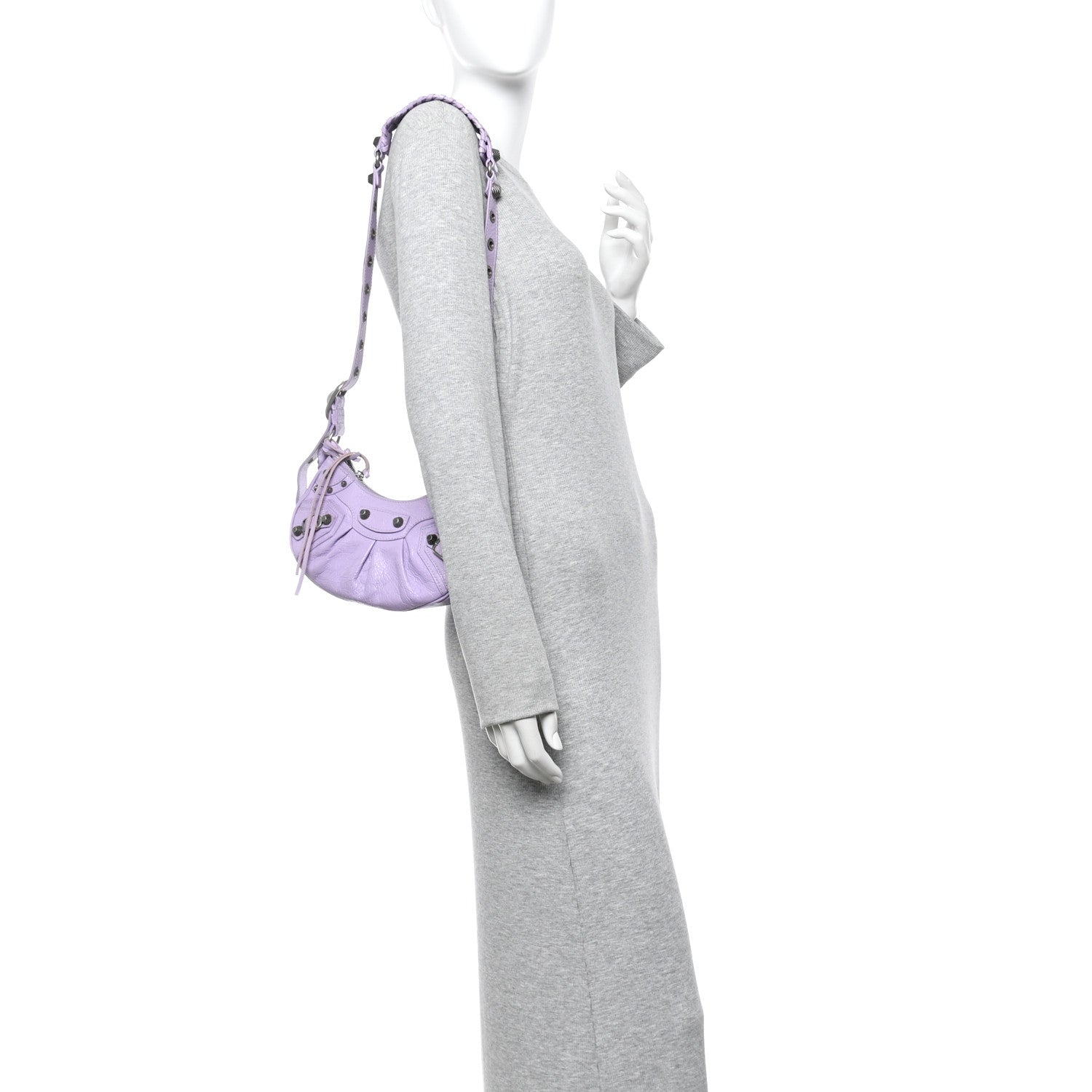 Balenciaga Agneau Arena Le Cagole Shoulder Bag XS Lilac 2 of 15