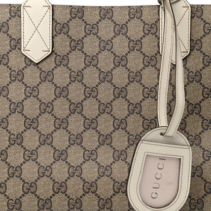 Gucci GG Supreme Monogram Small Reversible Tote Beige White 11 of 11